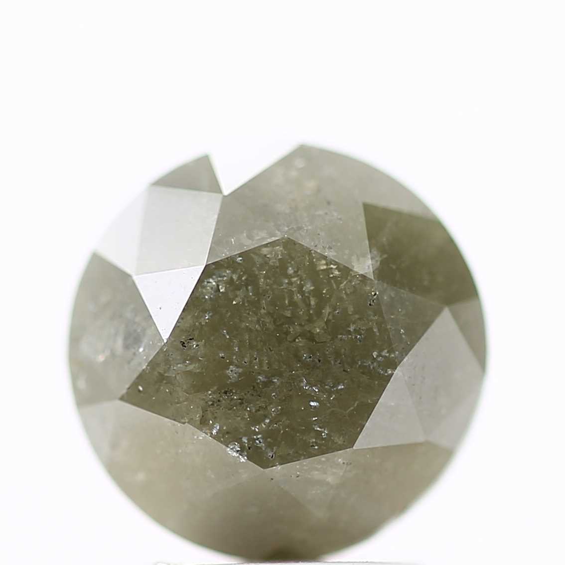 2.77 Carat Fancy Gray Rustic Round Shape Brilliant Cut Natural Loose Diamond